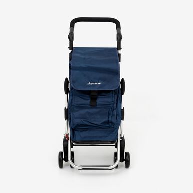 Carro para la compra de 4 ruedas azul Go Up