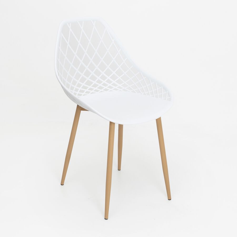 Silla de de comedor blanca Cascais 48x54x82 cm