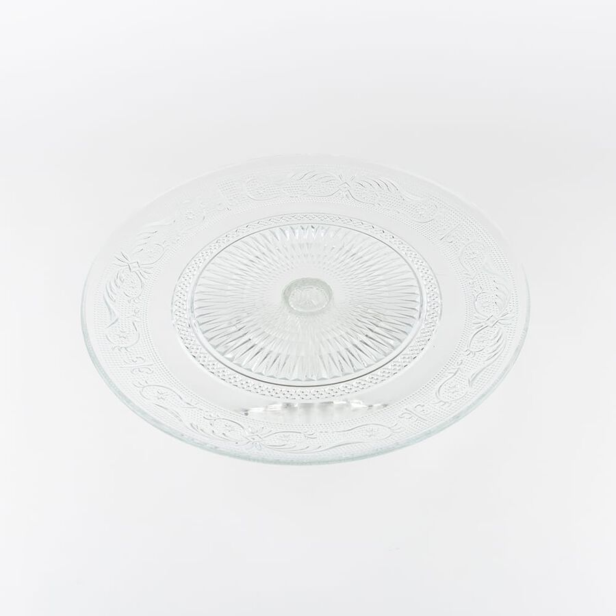 Plato tarta con pie cristal 29cm