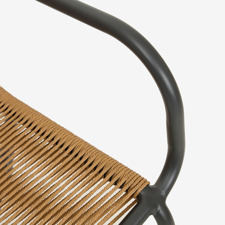 Silla de jardín de ratán sintético y aluminio Anse 55x60x79cm