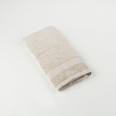 Toalla de tocador de algodón beige Vic 30x50cm - 500 gr/m²