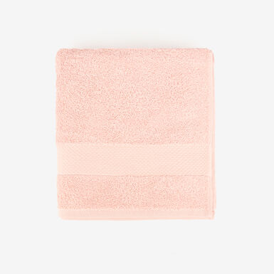 Toalla de lavabo de algod&oacute;n rosa Vic 50x100cm - 500 gr/m&sup2;