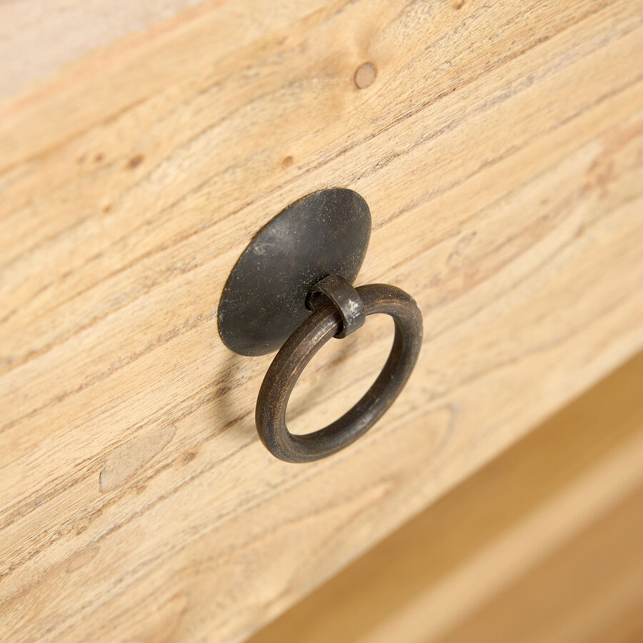 Mueble de cocina de madera de olmo reciclada Tulsa 120x40x90cm