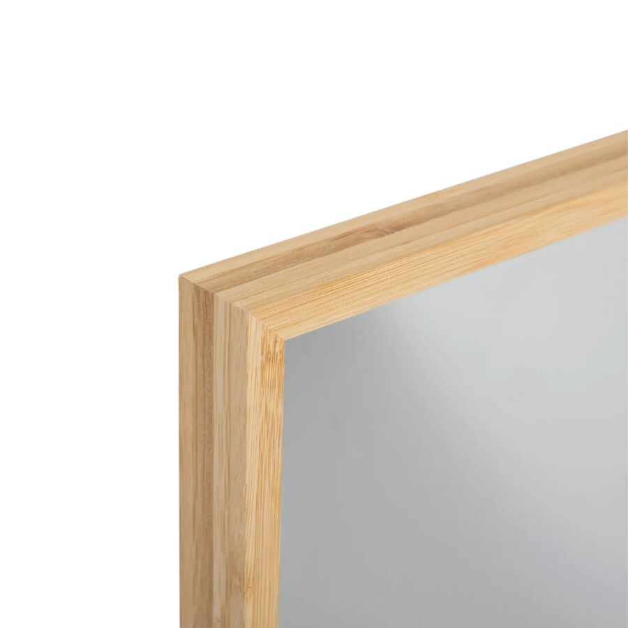 Espejo de pared de bambú Gus 125x35cm