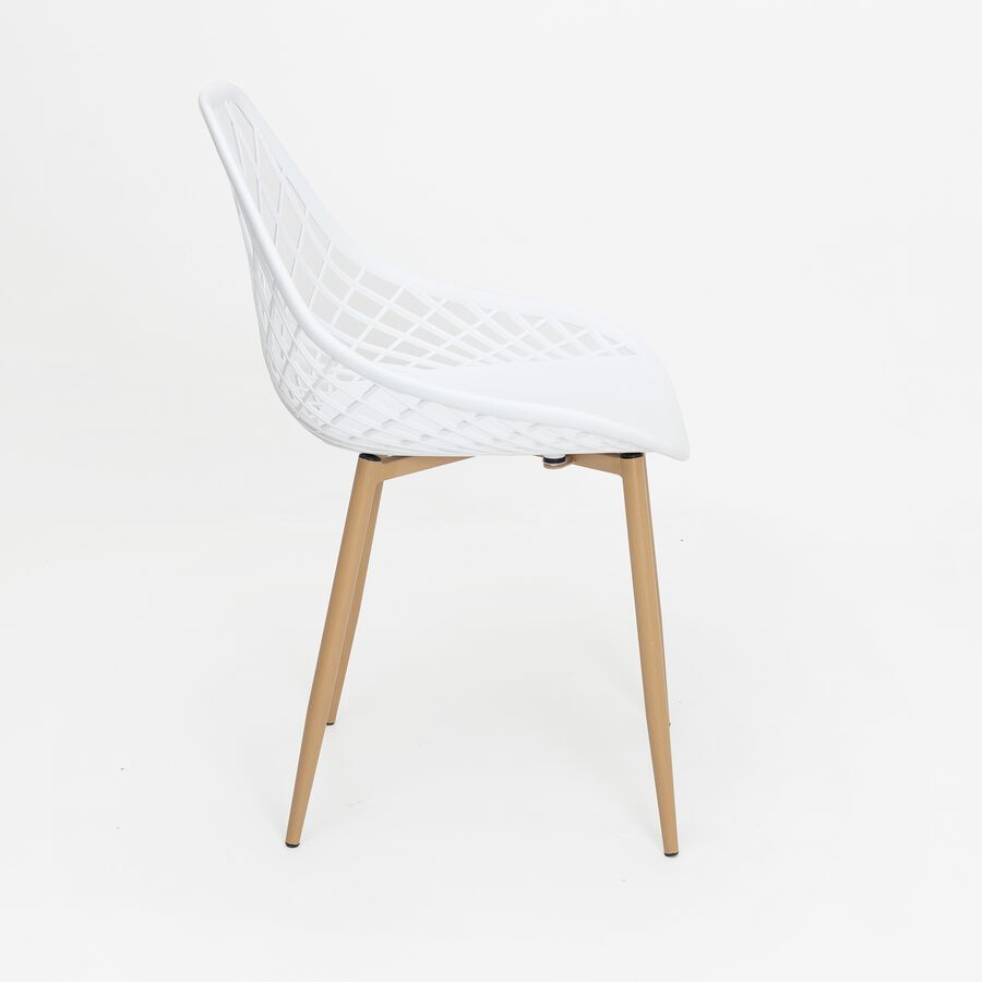 Silla de de comedor blanca Cascais 48x54x82 cm
