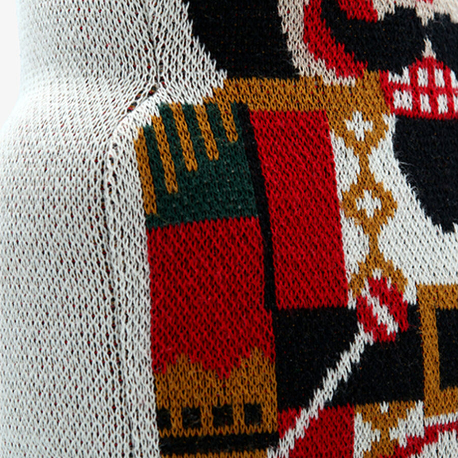 Coj&iacute;n de punto con forma de Cascanueces rojo 40x28cm