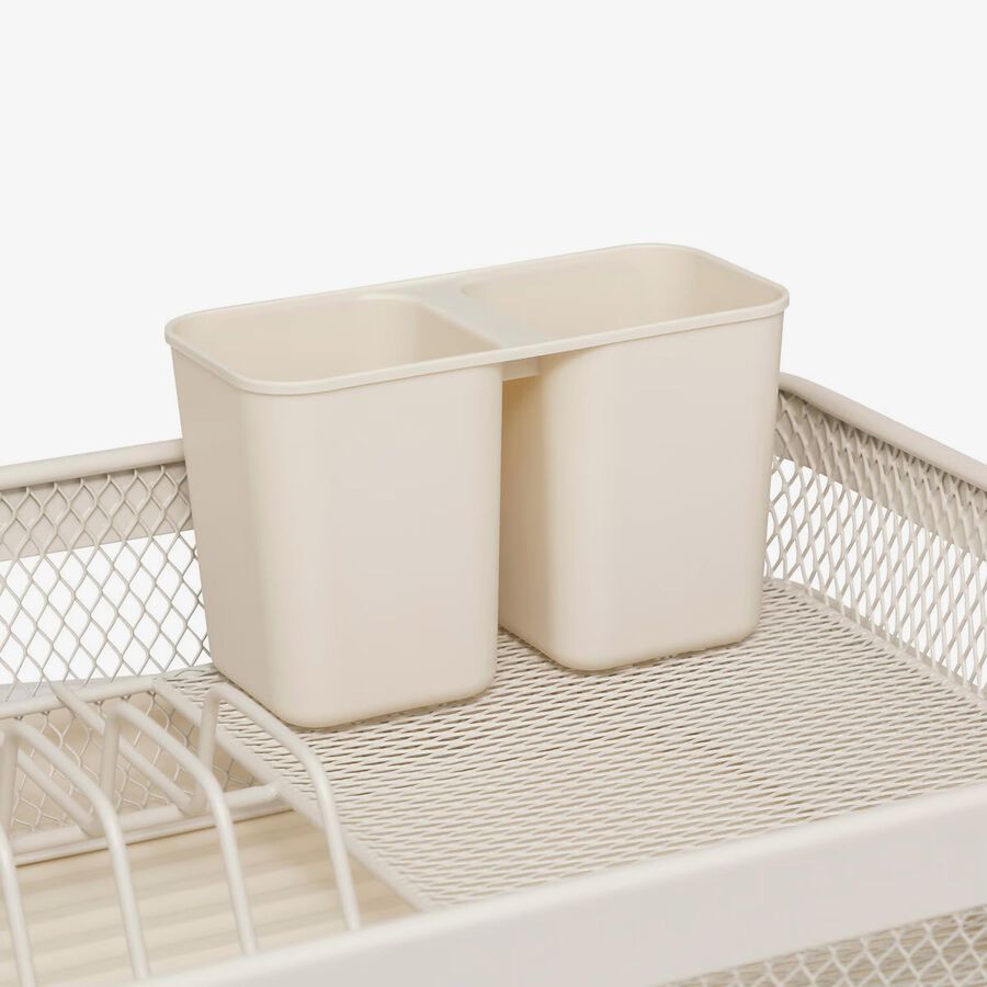 Escurridor de platos 1 nivel de metal beige 43,5x32,5x14cm