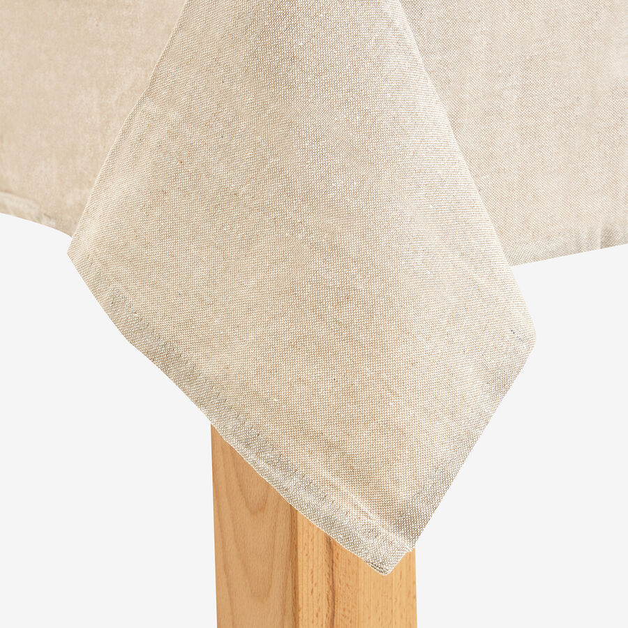 Mantel de algodón beige liso 150x200cm
