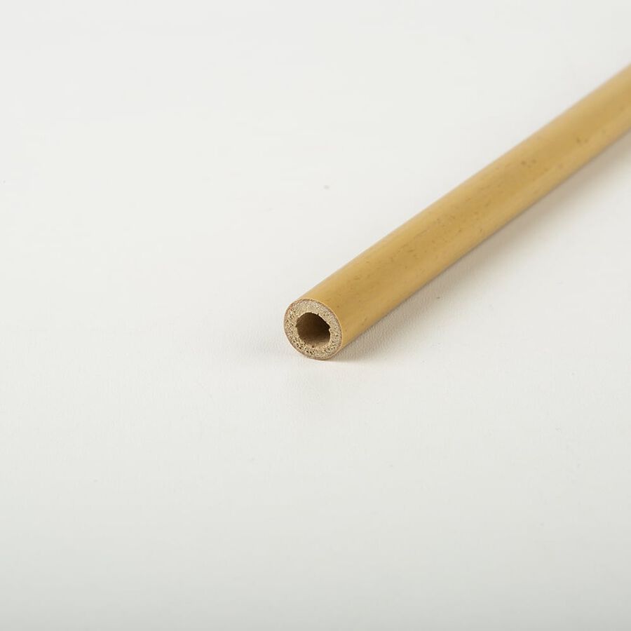 Set de 4 pajitas bambú natural con cepillo