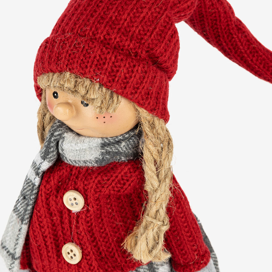 Figura decorativa Muñeco niña de pie 48cm