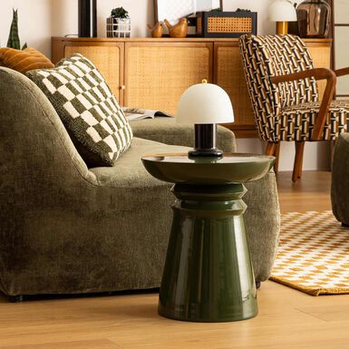 Mesa auxiliar de metal verde Totem &Oslash;38cm