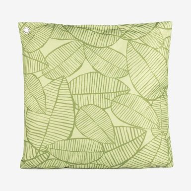 Cojín verde de poliéster Fronda 45x45cm