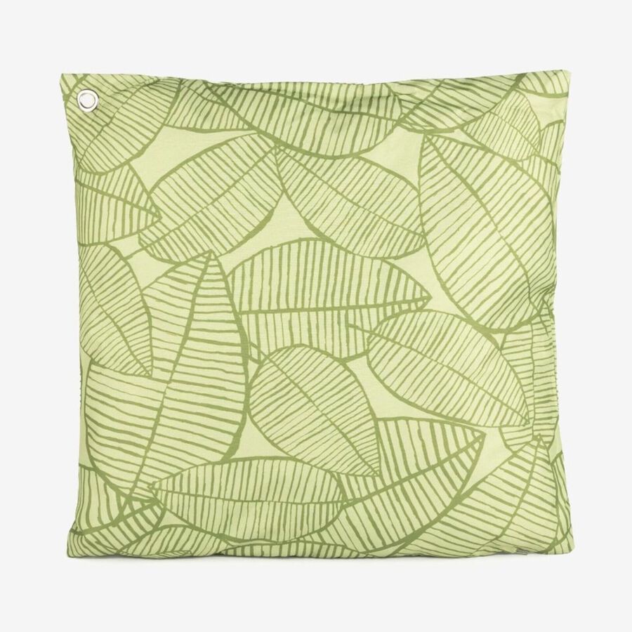 Cojín verde de poliéster Fronda 45x45cm