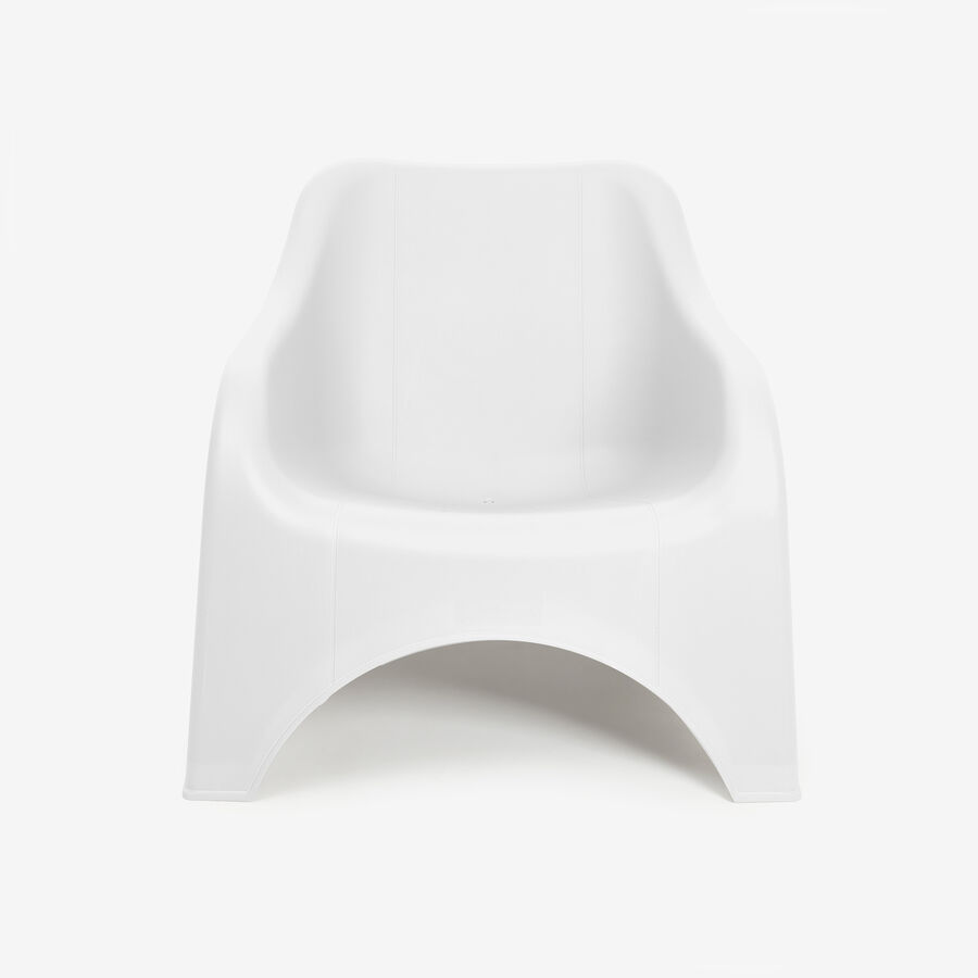 Silla de jard&iacute;n apilable de polipropileno blanca Patmos 78x71x79cm