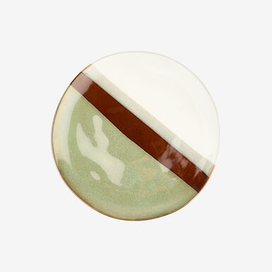 Plato de postre de cerámica caqui Sotres Ø21cm