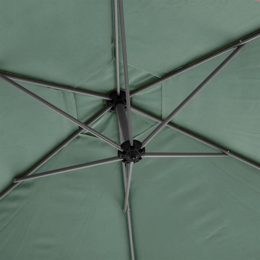 Parasol basculante de acero inoxidable verde Maui 300cm
