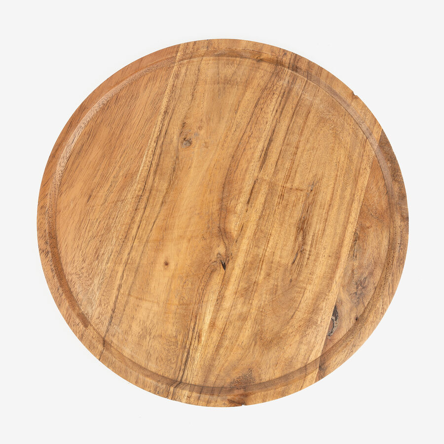 Centro de mesa de madera de acacia Salcam &Oslash;28cm