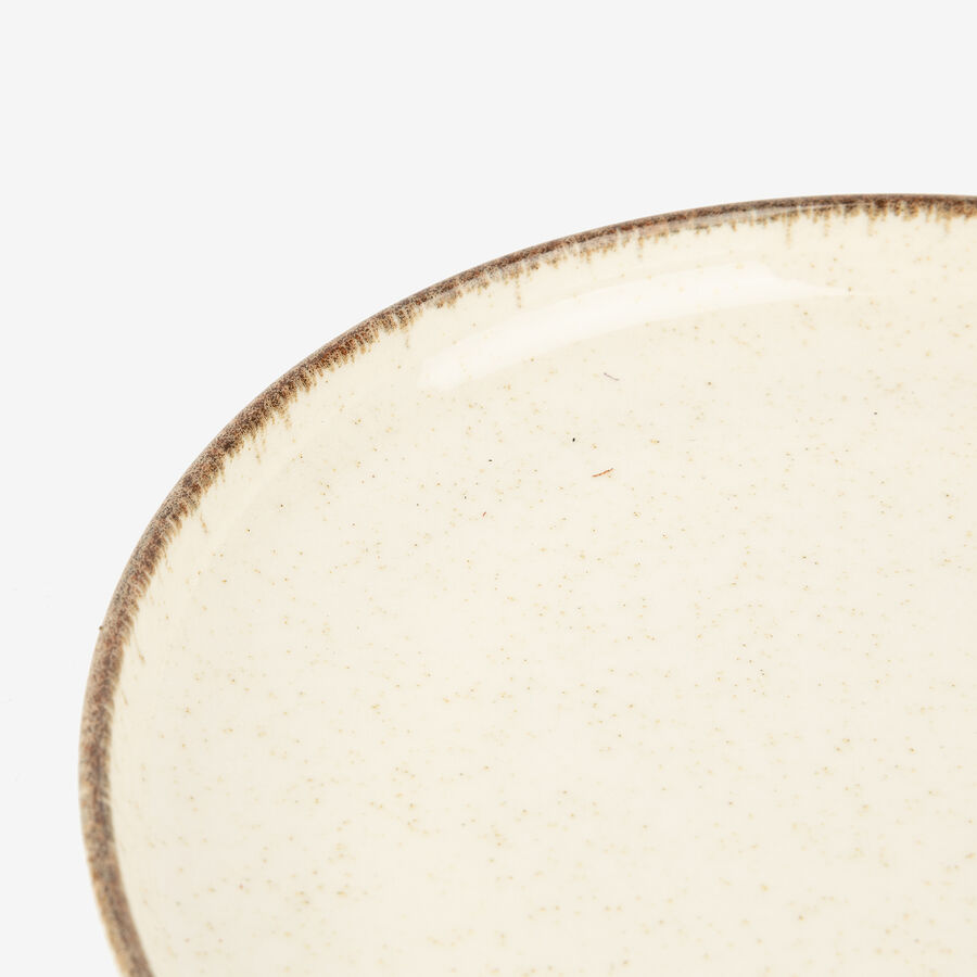 Plato de postre de porcelana marfil Olite Ø19cm