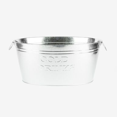 Cubitera con asas ovalada de zinc 50x35cm