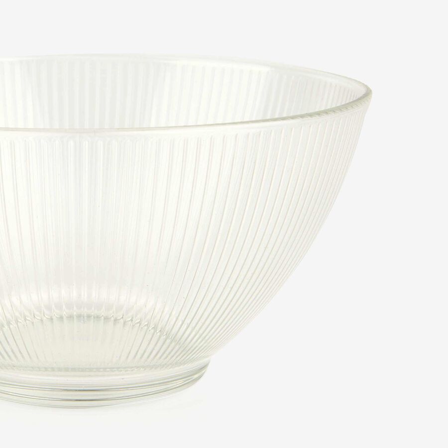 Bol de vidrio transparente Stria 50cl