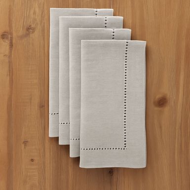 Set de 4 servilletas de algod&oacute;n grises 40x40cm