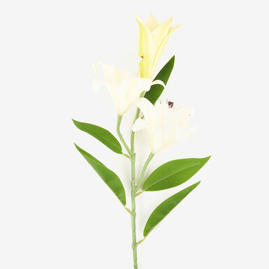 Flor artificial lirio blanco 72cm