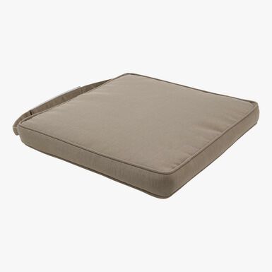 Cojin para silla de jard&iacute;n con velcro caf&eacute; Kairo 40x40cm