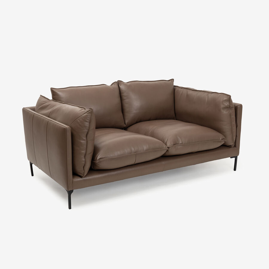 Sof&aacute; de 2 plazas caf&eacute; Evitas 176x98x78cm