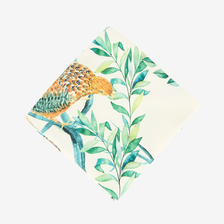 Funda de coj&iacute;n de algod&oacute;n Birds 45x45cm