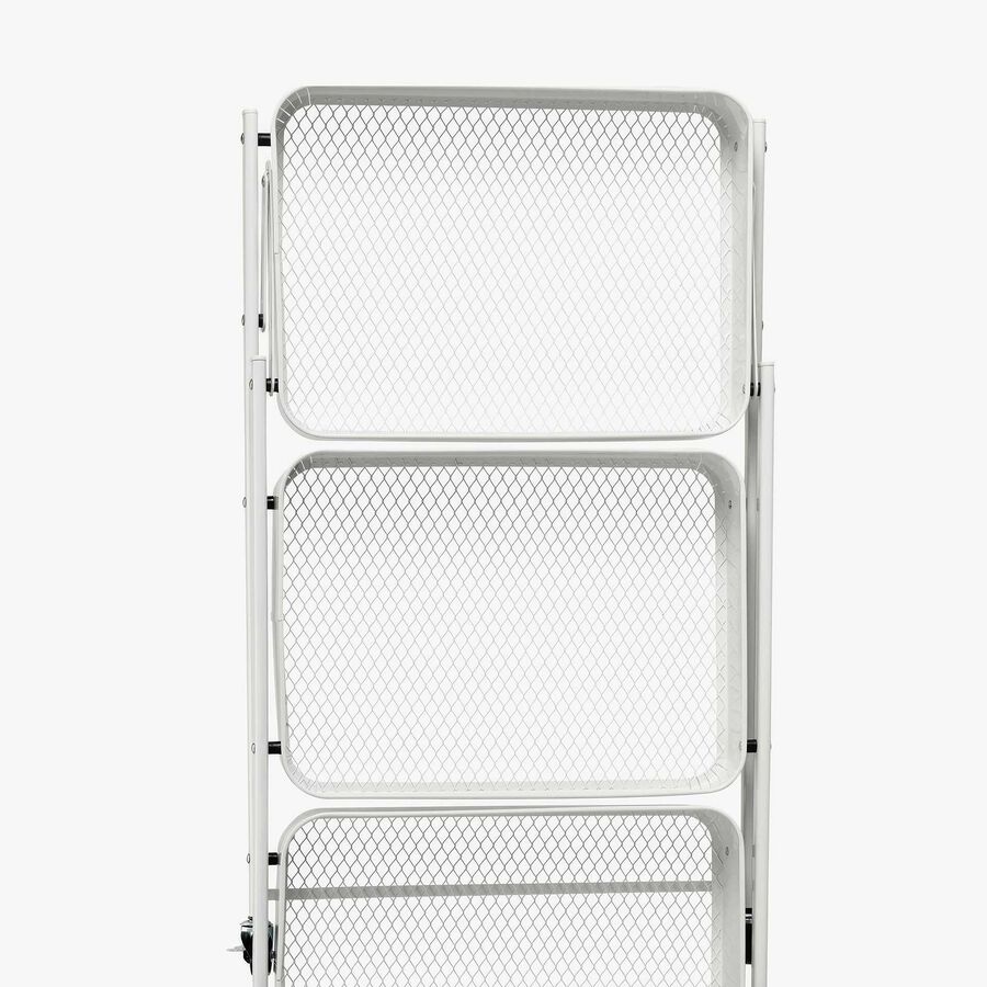Carro de cocina plegable blanco de hierro Ares 77cm