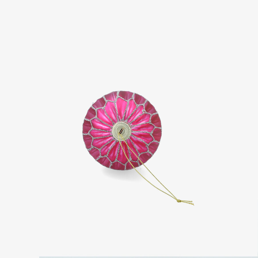 Bola de Navidad rosa de cristal &Oslash;8cm