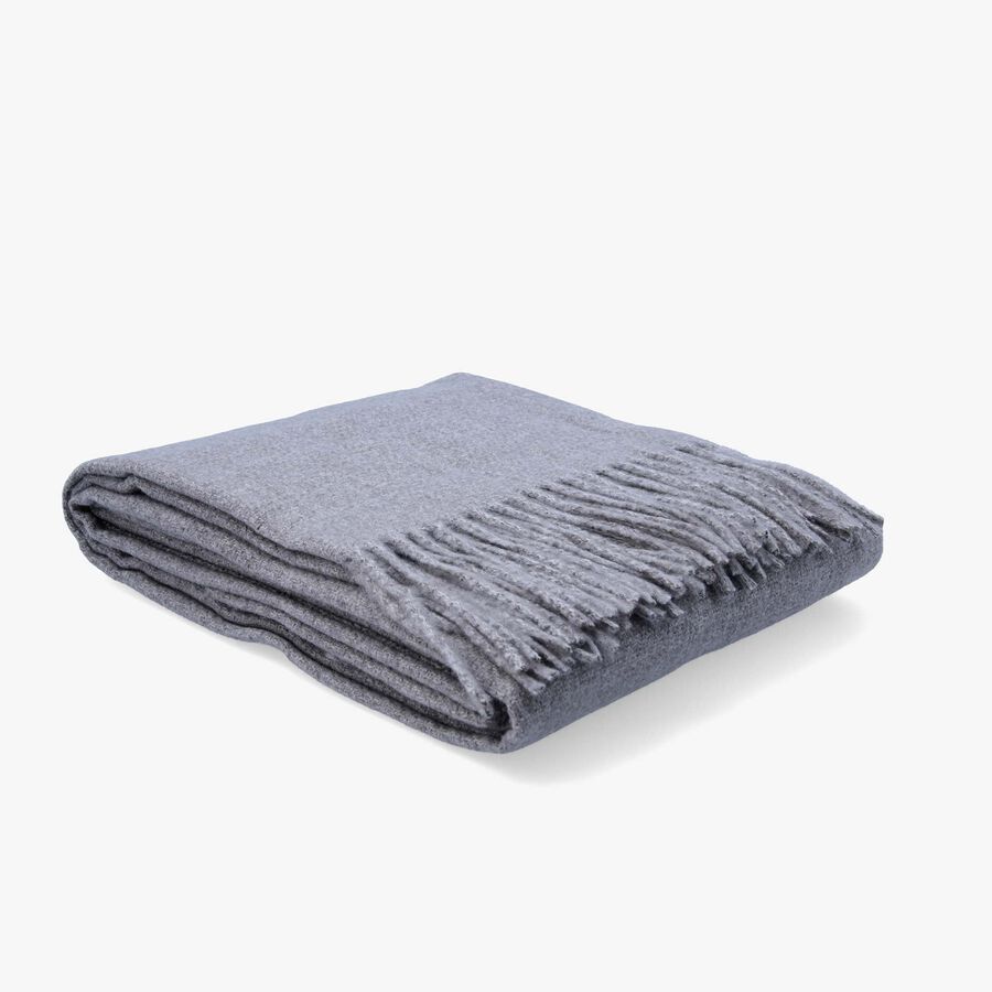 Manta efecto cashmere gris Serel 130x150cm