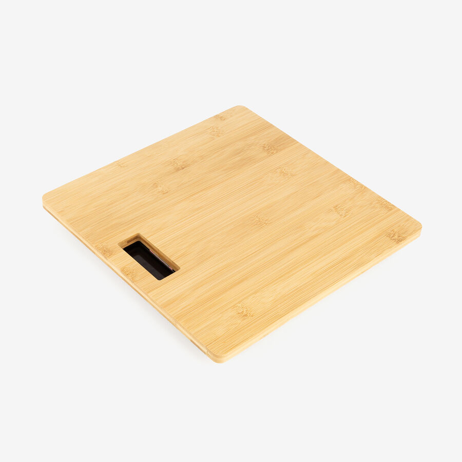 Báscula de baño de bambú 31x31x3cm
