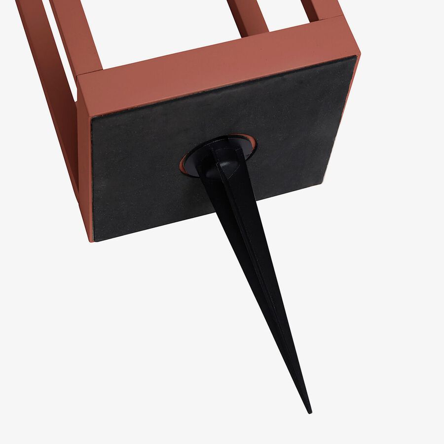 Farol solar para jard&iacute;n de aluminio caoba Pirox 40cm