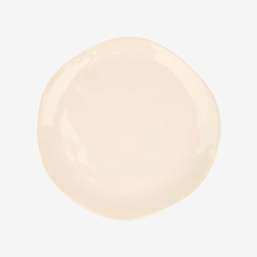 Plato postre de cer&aacute;mica blanco Posima &Oslash;20cm