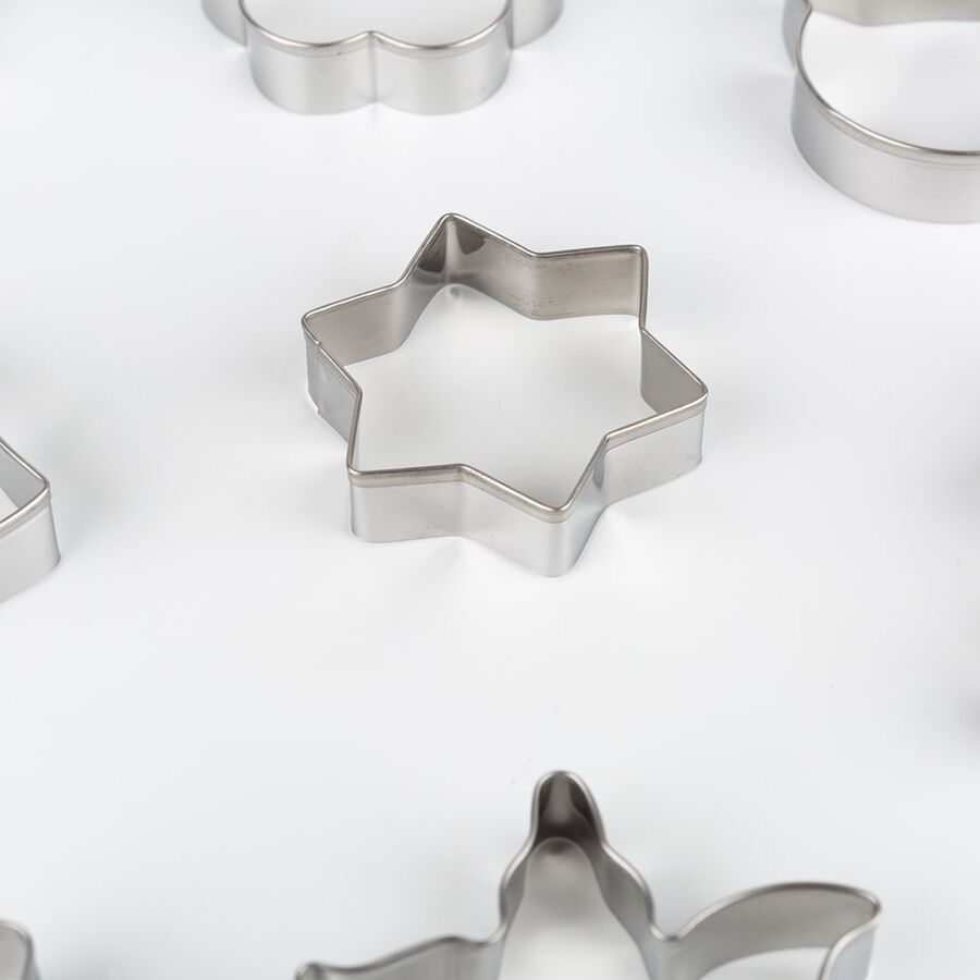Set de 10 formas para cortar galletas de acero inoxidable