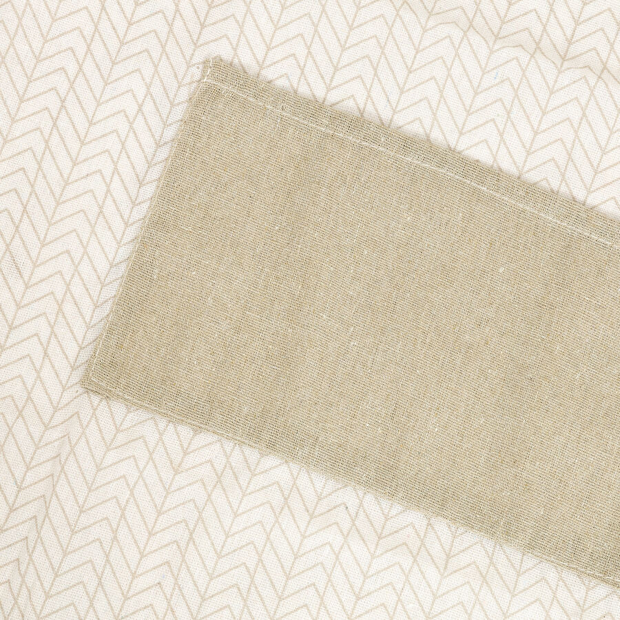 Delantal de algodón stripes beige 70x80cm