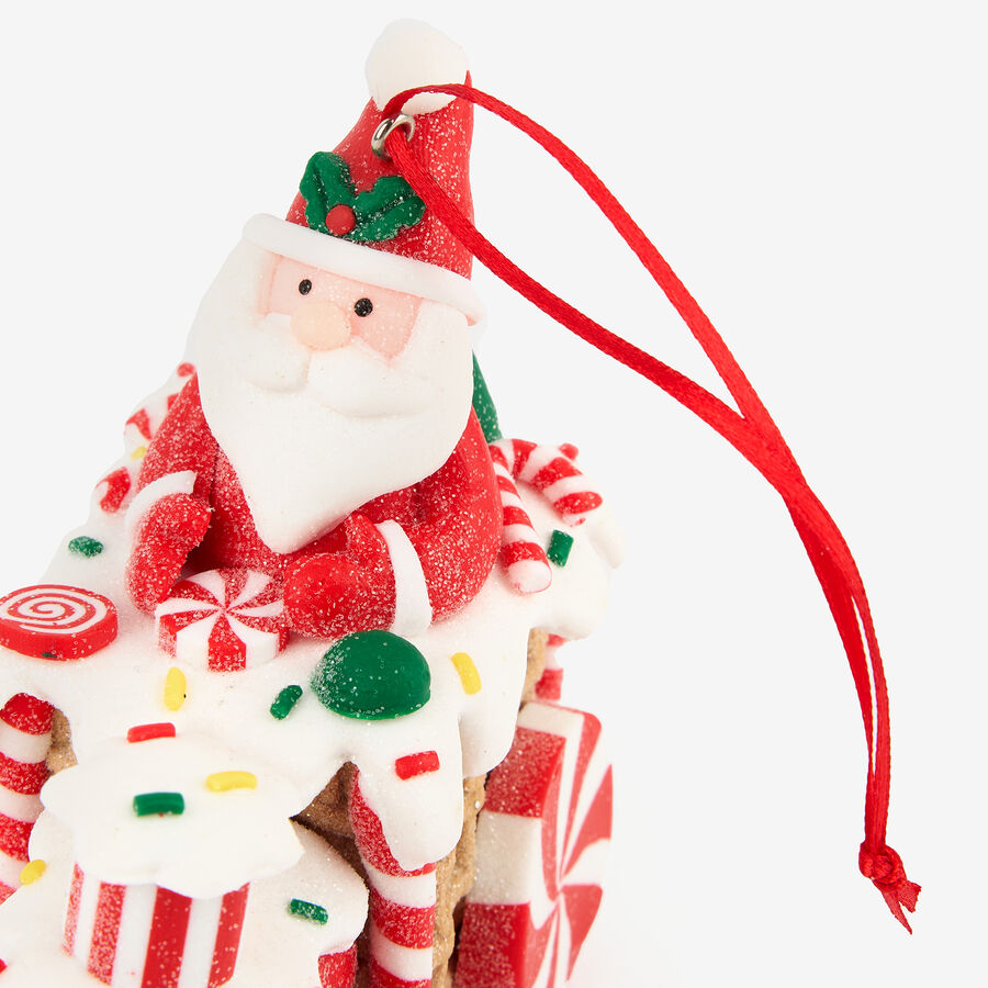Figura decorativa de dolomita Santa Claus en tren 10,5cm