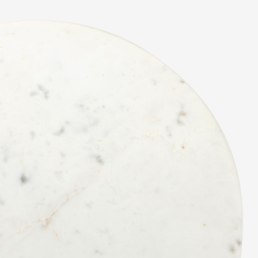 Mesa auxiliar de m&aacute;rmol teja Prazer &Oslash;36x47 Clau&Chloe