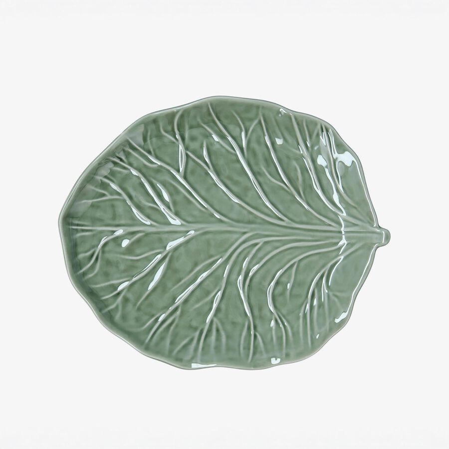 Bandeja de col verde de porcelana Huerta 25x21cm 