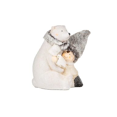 Figura Arctic de cer&aacute;mica ni&ntilde;o con oso
