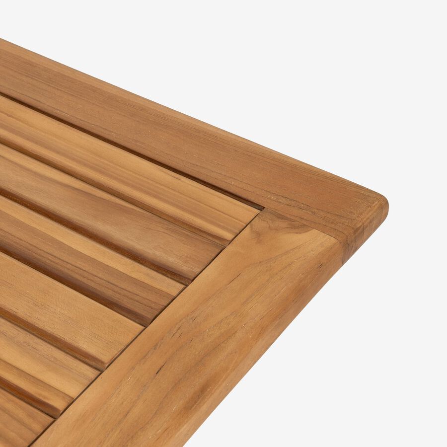 Mesa cuadrada de madera de teca 70x70x75cm