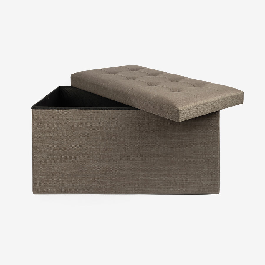 Taburete con almacenaje de madera DM Sander 76x38cm