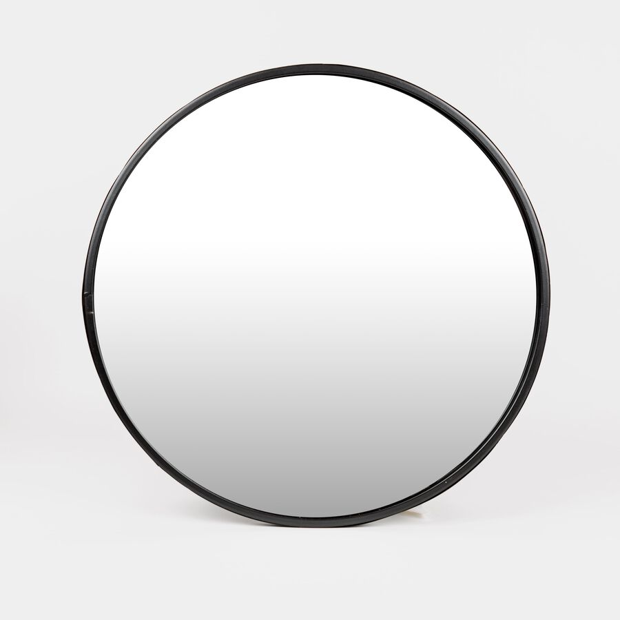 Espejo redondo de metal negro 50cm