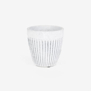 Macetero de cer&aacute;mica blanca Siros &Oslash;12x12cm