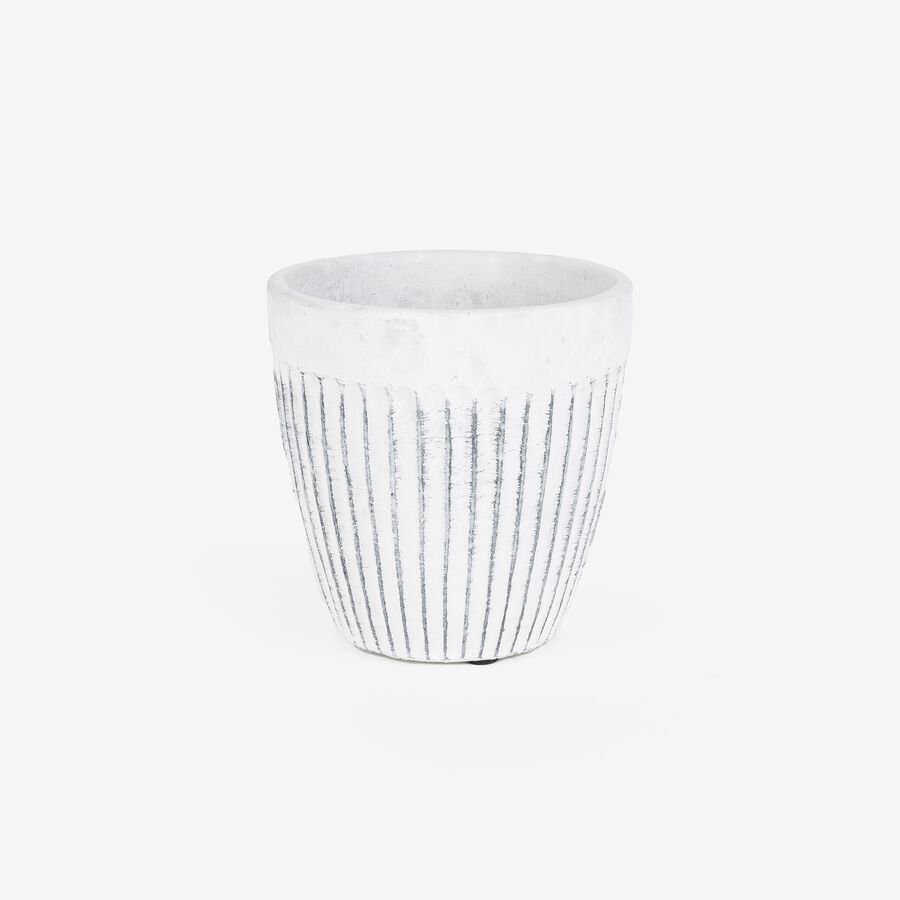 Macetero de cer&aacute;mica blanca Siros &Oslash;12x12cm