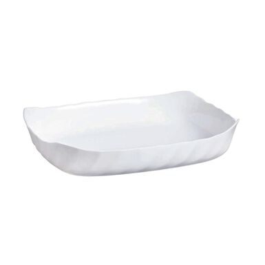 Fuente para horno opal blanca 33x27cm