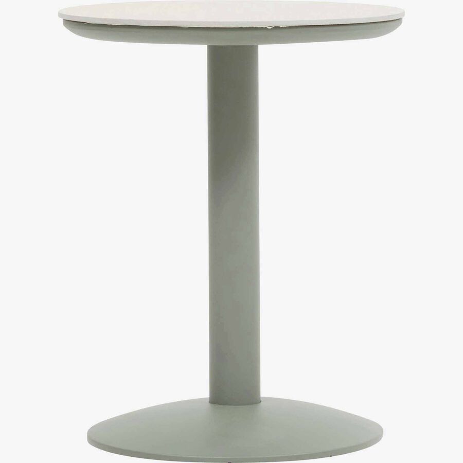 Mesa auxiliar de jard&iacute;n de acero verde Solena &Oslash;40x50cm