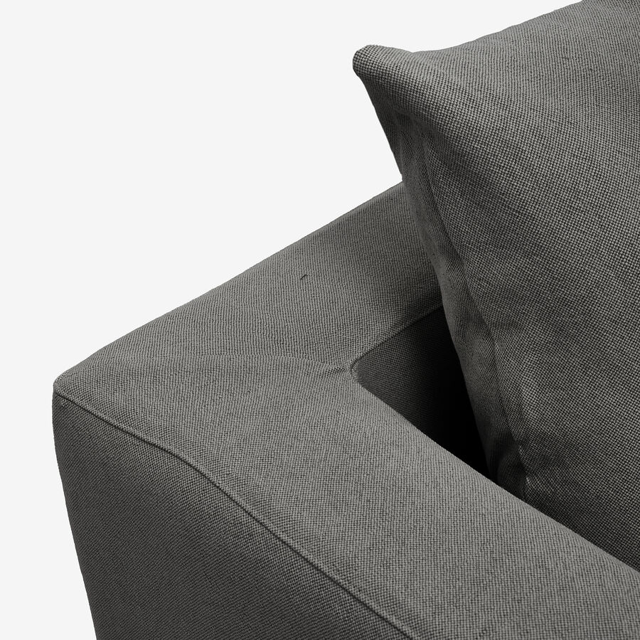 Sofá de 3 plazas de lino gris Aiden 220x110x80cm Clau&Chloe