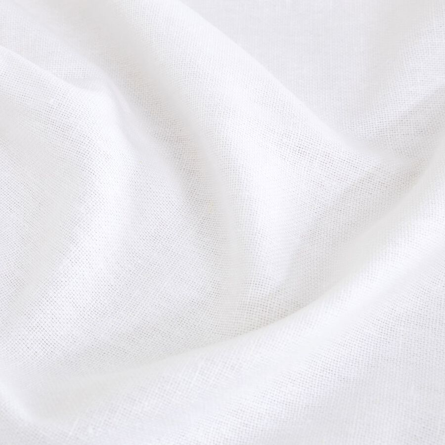 Mantel de algodón y lino blanco 145x200cm